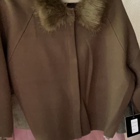 cliché brand jacket olive green 641391BC faux fur collar removable - Picture 5 of 11